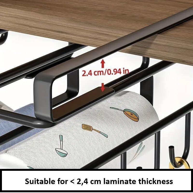 Multifunctional Under Cabinet Cutting Board Metal Holder Organiser - Mekamart Australia