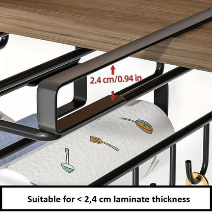 Multifunctional Under Cabinet Cutting Board Metal Holder Organiser - Mekamart Australia