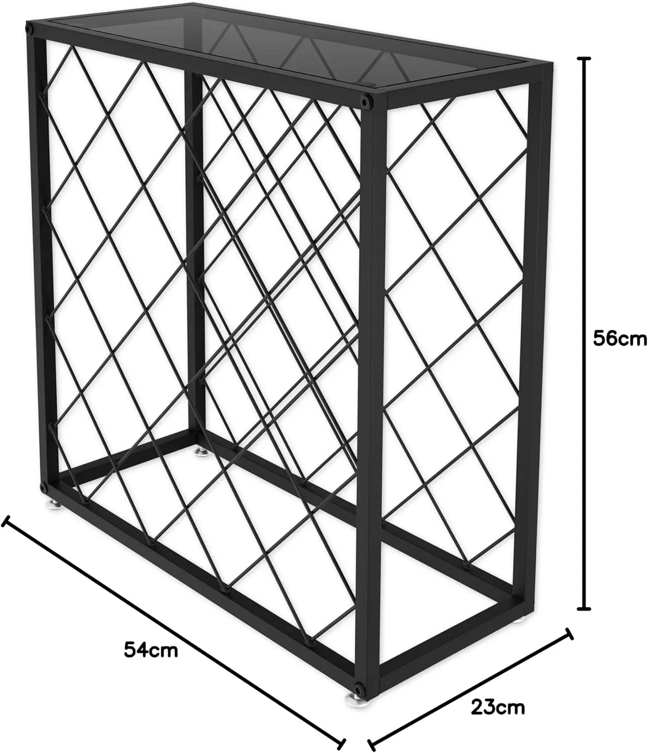 Freestanding Metal Wine Rack for 25 Bottles - Mekamart Australia