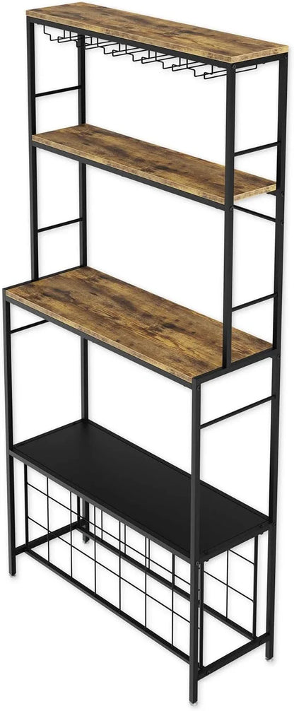CARLA HOME Large Wine Rack for 20 Bottles with Wood Countertop and Sturdy Metal Frame - Mekamart Australia
