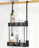 CARLA HOME Over the Door 2-tier Shower Caddy Organizer Shelf with Hooks for Bathroom - Mekamart Australia