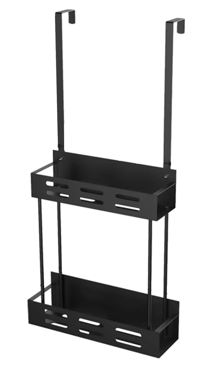 CARLA HOME Over the Door 2-tier Shower Caddy Organizer Shelf with Hooks for Bathroom - Mekamart Australia