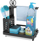 CARLA HOME Kitchen Sink Caddy Organizer with Sponge, Soap & Brush Storage and Rag Rack, Drain Tray & Utensil Holder - Mekamart Australia
