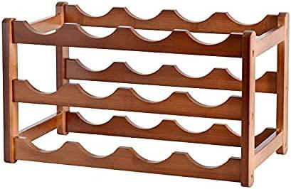 3-layer Bamboo Wine Storage Rack (12 bottles) - Mekamart Australia