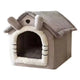 Soft Indoor Dog House & Bed, Washable Grey - Mekamart Australia