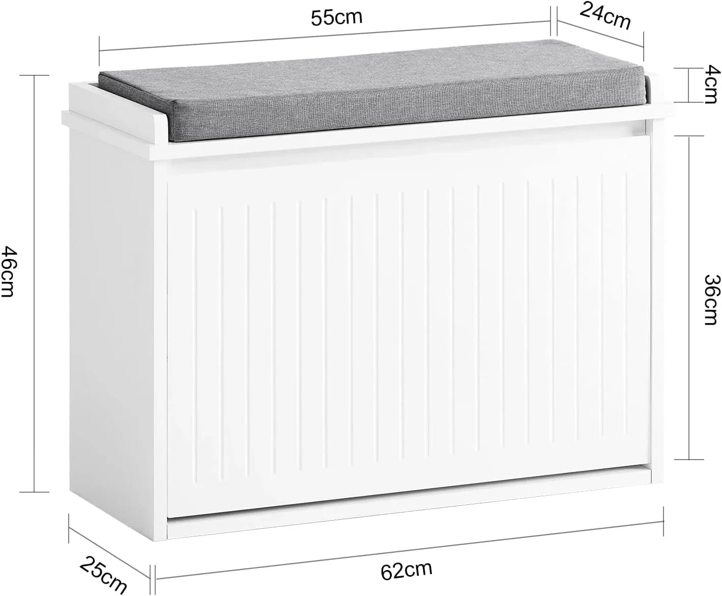 Hallway Shoe Bench Rack Cabinet Seat Cushion - Mekamart Australia