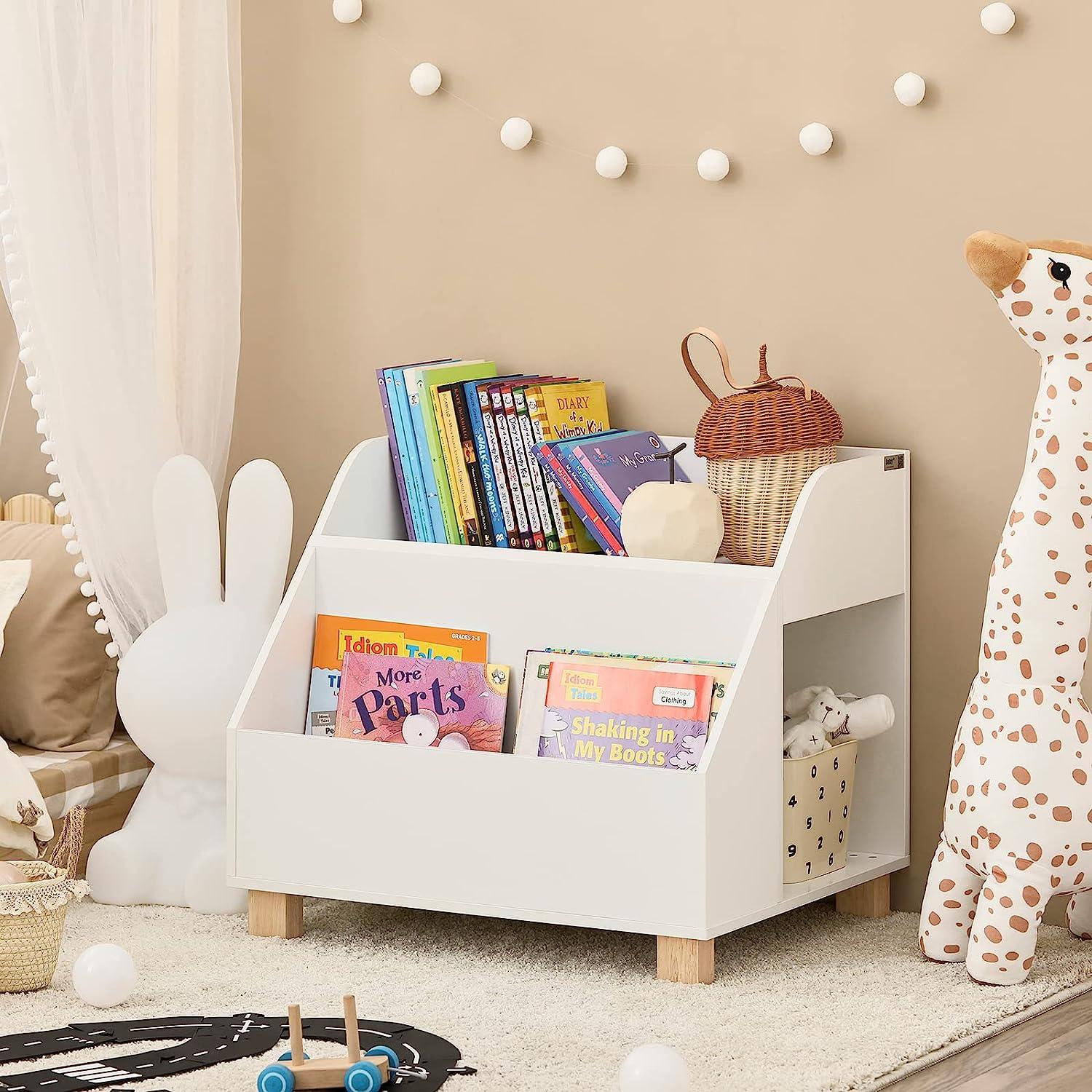 Kids Storage Bookcase 3 Compartments, White - Mekamart Australia