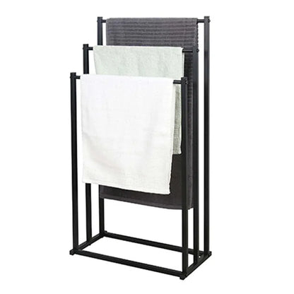 3 Tier Metal Towel Rack Freestanding Bathroom Organizer Rail - Mekamart Australia