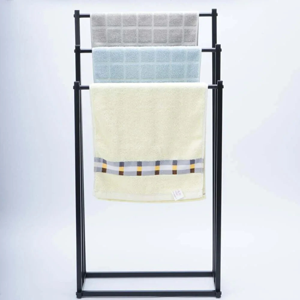 3 Tier Metal Towel Rack Freestanding Bathroom Organizer Rail - Mekamart Australia