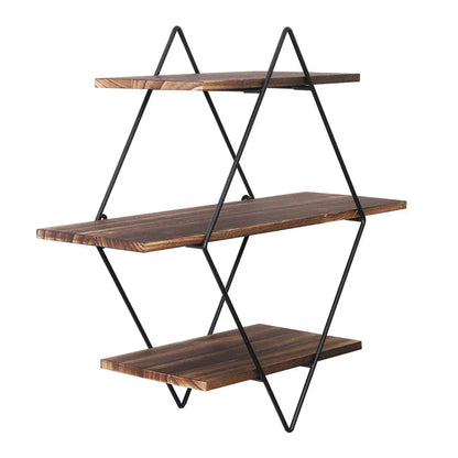 Vintage Rustic Wooden Floating Shelves - Mekamart Australia