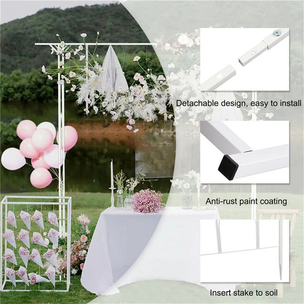 Stereoscopic Metal Garden Arch Arbor Wedding Pergola Trellis - Mekamart Australia
