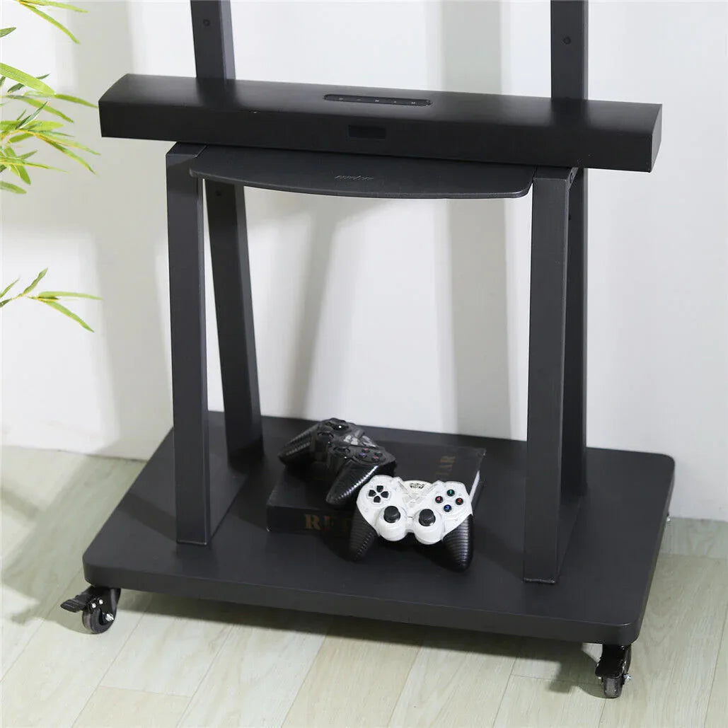 32-80 Rolling TV Stand with 2-Tier Shelf Adjustable Mount - Mekamart Australia