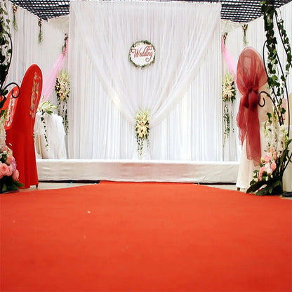 3x3m White Stage Curtain Backdrop - Mekamart Australia