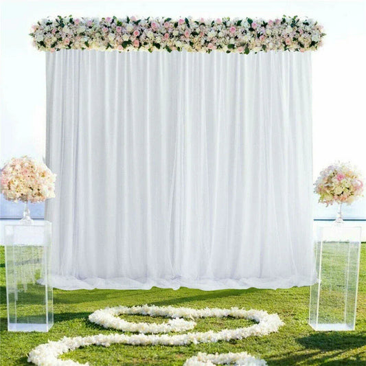 3x6m White Stage Curtain Backdrop - Mekamart Australia