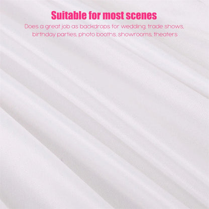 3x6m White Stage Curtain Backdrop - Mekamart Australia