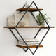 3-Tier Rustic Floating Wall Shelves Wood Display Books - Mekamart Australia