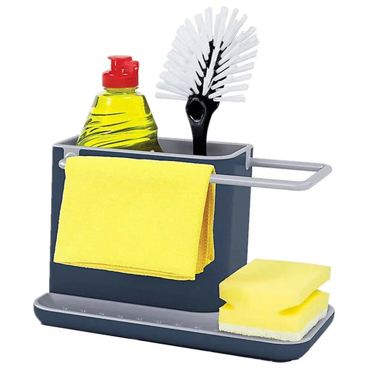 21cm Kitchen Sink Caddy Suction Sponge Soap Holder Organizer 13cm - Mekamart Australia
