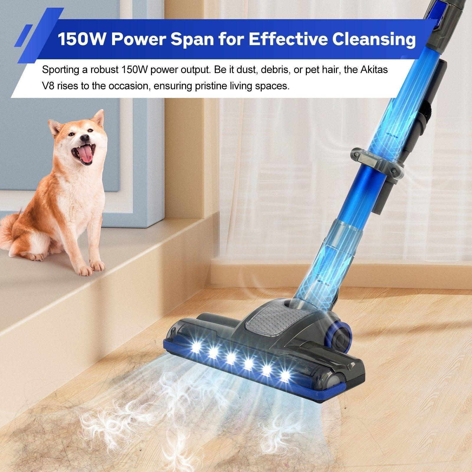 V8 150W Handheld Stick Vacuum Cleaner 40 Min Runtime LED - Mekamart Australia
