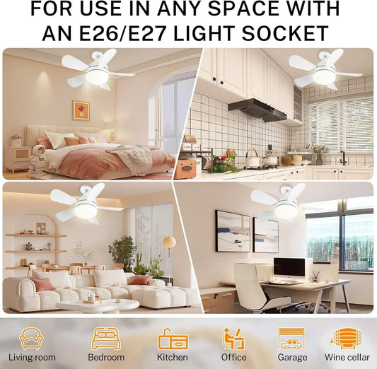 16.5 Ceiling Fan with LED Light 3-Speed Remote Control - Mekamart Australia
