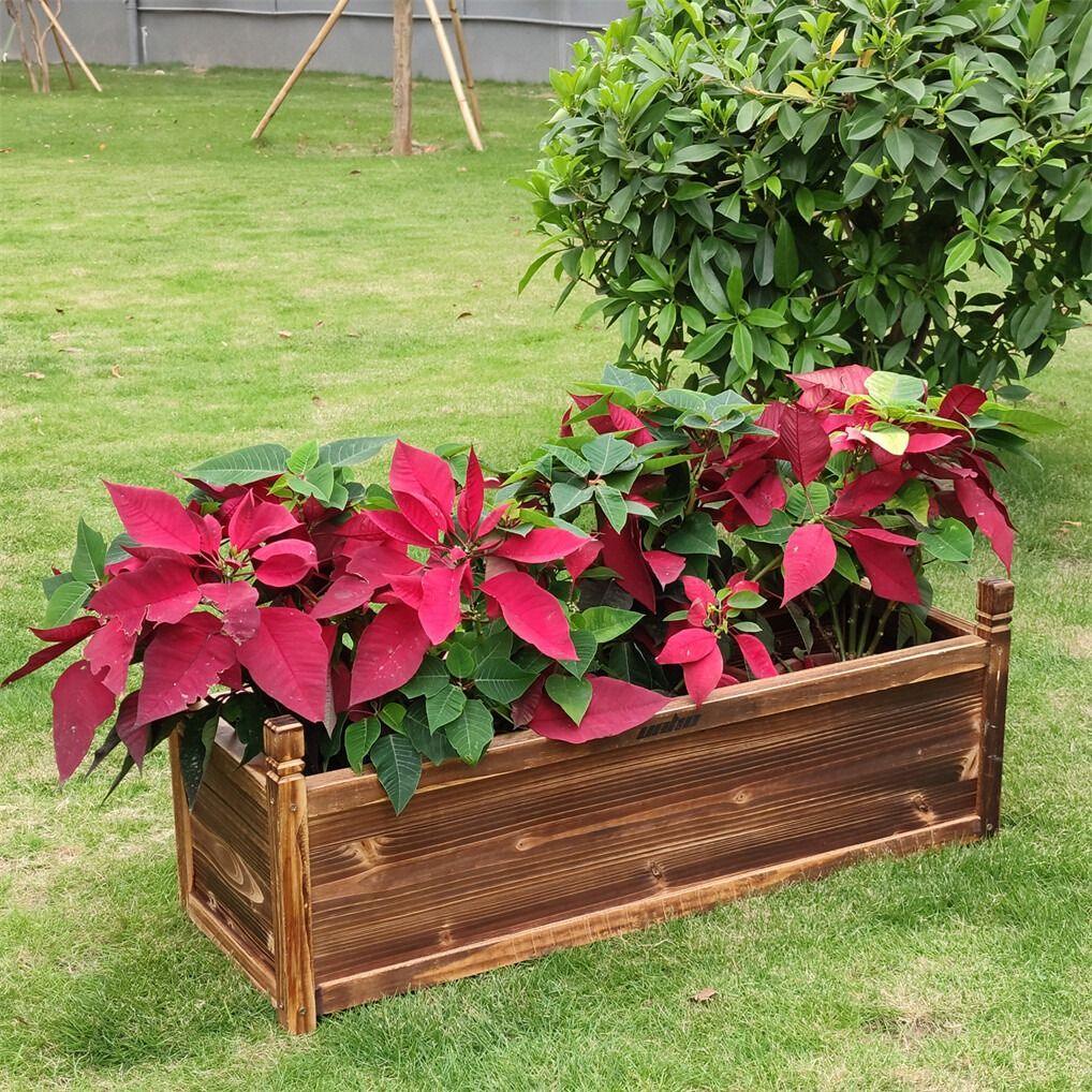 Medium Raised Garden Bed 60x30x33cm Wooden Planter Box - Mekamart Australia