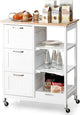 Kitchen Island on Wheels with Storage - Mekamart Australia