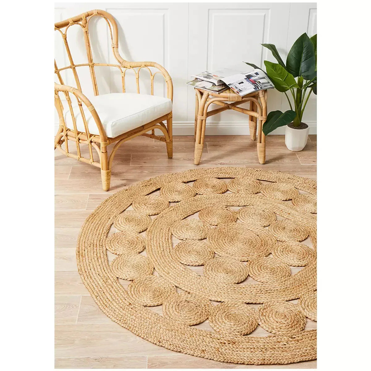 Atrium pilu natural rug 200 x 200cm - Mekamart Australia