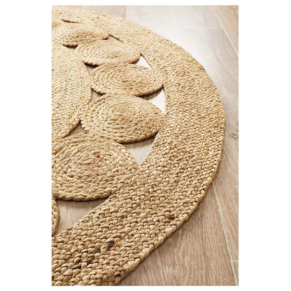 Atrium pilu natural rug 150 x 150cm - Mekamart Australia