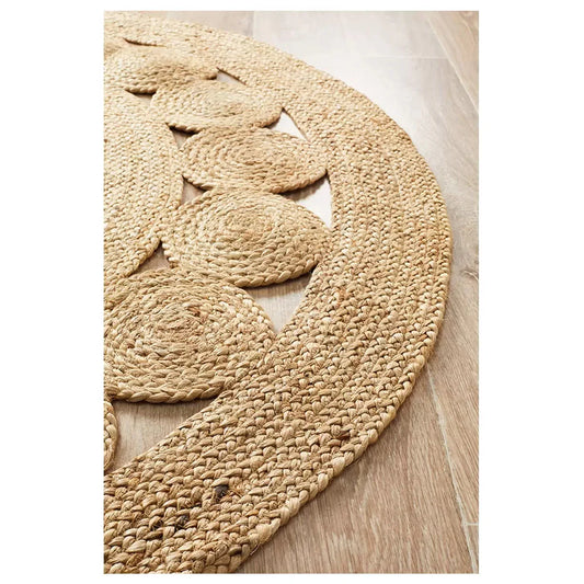 Atrium pilu natural rug 150 x 150cm - Mekamart Australia