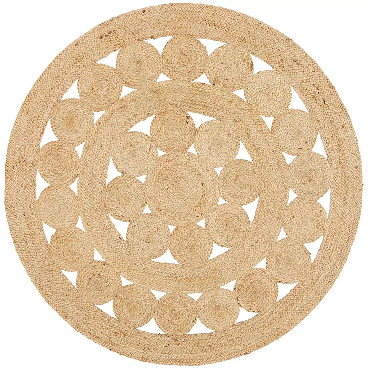 Atrium pilu natural rug 150 x 150cm - Mekamart Australia