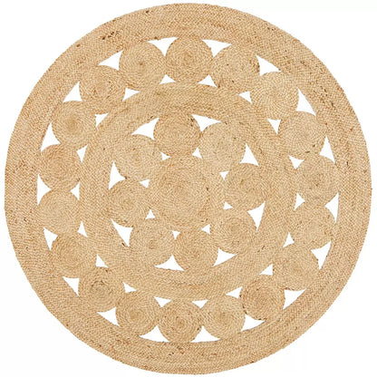 Atrium pilu natural rug 150 x 150cm - Mekamart Australia