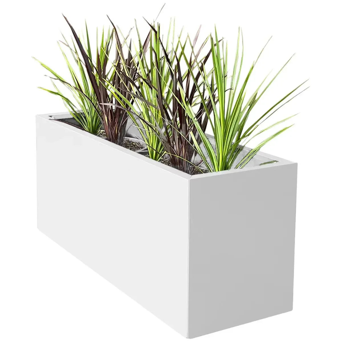 Designer Planter Box 900 x 340 x 400mm Vibrant White - Mekamart Australia