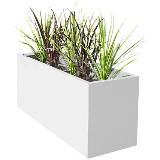 Designer Planter Box 900 x 340 x 400mm Vibrant White - Mekamart Australia