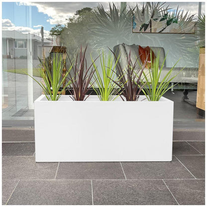Designer Planter Box 900 x 340 x 400mm Vibrant White - Mekamart Australia