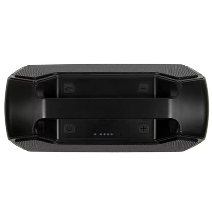 Portable Bluetooth Speaker Black with 40W Output, IP67 Waterproof, Wireless Charging, and 15,600mAh Battery