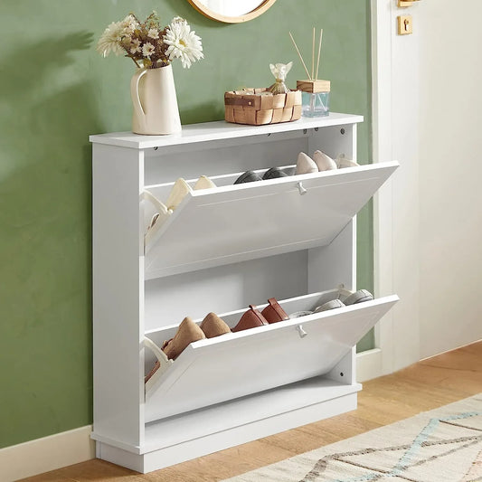 2 Drawer Shoe Cabinet Storage Unit - Mekamart Australia