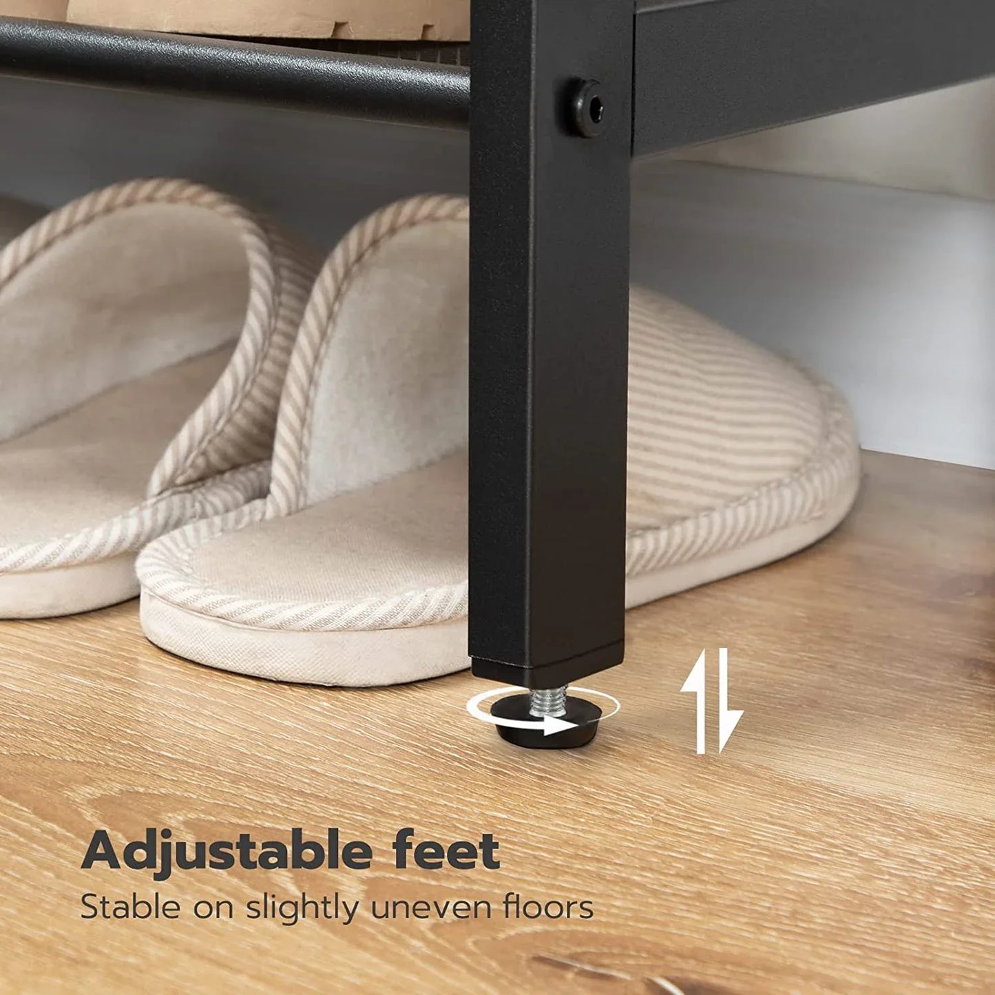 5-Tier Shoe Rack, Industrial Shoe Organizer Storage Bench - Mekamart Australia