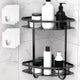 2 Pack Aluminum Adhesive Shower Caddy Corner Shelf Storage Rack for Bathroom - Mekamart Australia