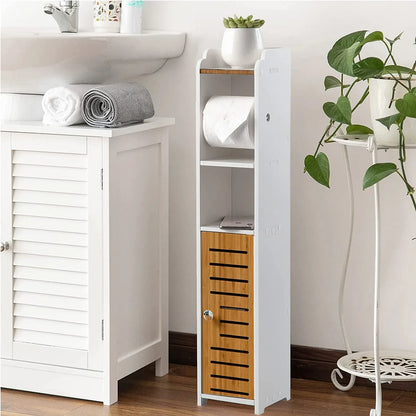 Toilet Paper Roll Holder for Bathroom with roller (Bamboo, 76cm) - Mekamart Australia