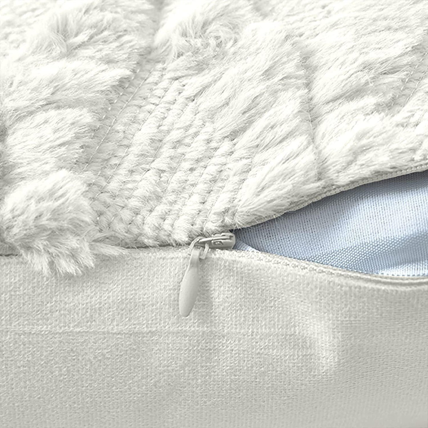 2 Pack Decorative Boho Throw Pillow Covers 45 x 45 cm (White) - Mekamart Australia