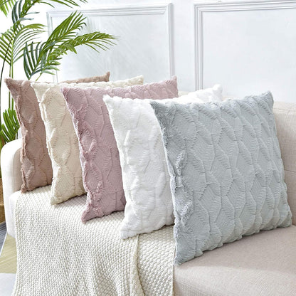 2 Pack Decorative Boho Throw Pillow Covers 45 x 45 cm (White) - Mekamart Australia
