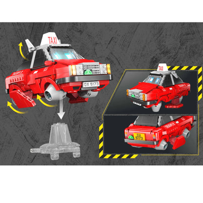 Kalos Hong Kong Machines Robot Red Taxi Building Block Set 586pcs 14+ - Mekamart Australia