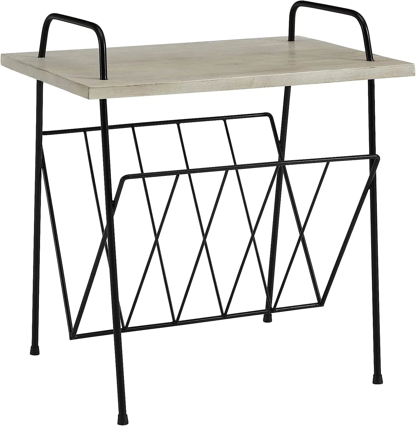 Crosley Wiltshire Turntable Stand Modern Retro White Wash Wood - Mekamart Australia