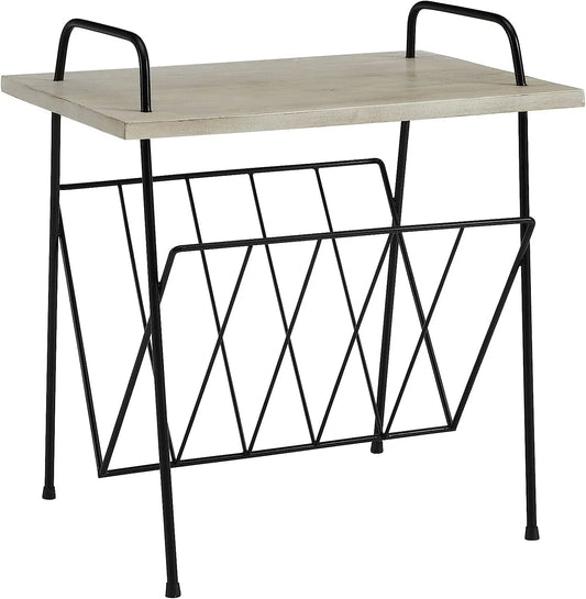 Crosley Wiltshire Turntable Stand Modern Retro White Wash Wood - Mekamart Australia