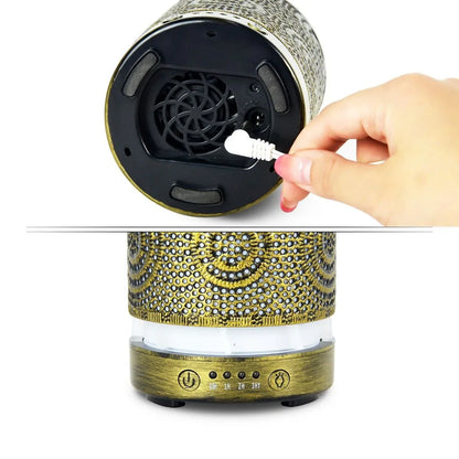 activiva 100ml Metal Essential Oil and Aroma Diffuser-Vintage Gold - Mekamart Australia