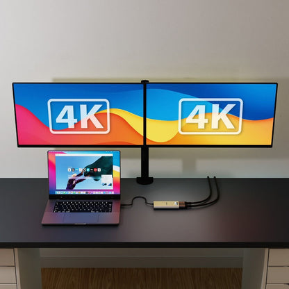 mbeat USB-C Dual 4K HDMI DisplayLink® Adapter with PD Pass-through