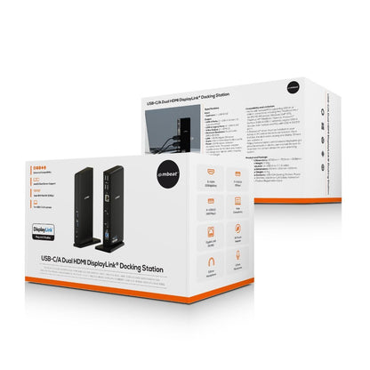 mbeat USB-C/A Dual HDMI DisplayLink® Docking Station