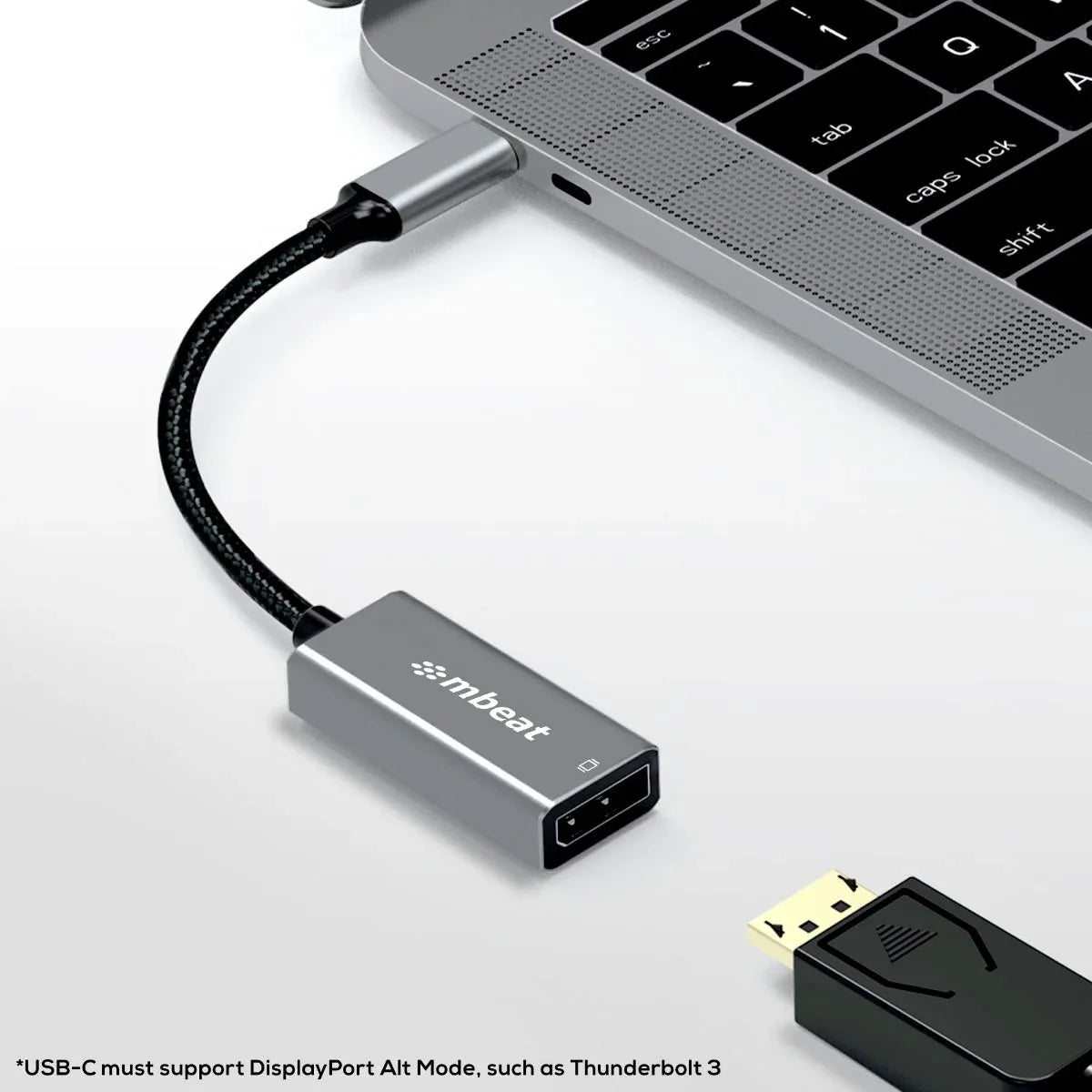 mbeat Elite USB-C to Display Port Adapter - Space Grey - Mekamart Australia