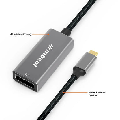 mbeat Elite USB-C to Display Port Adapter - Space Grey - Mekamart Australia