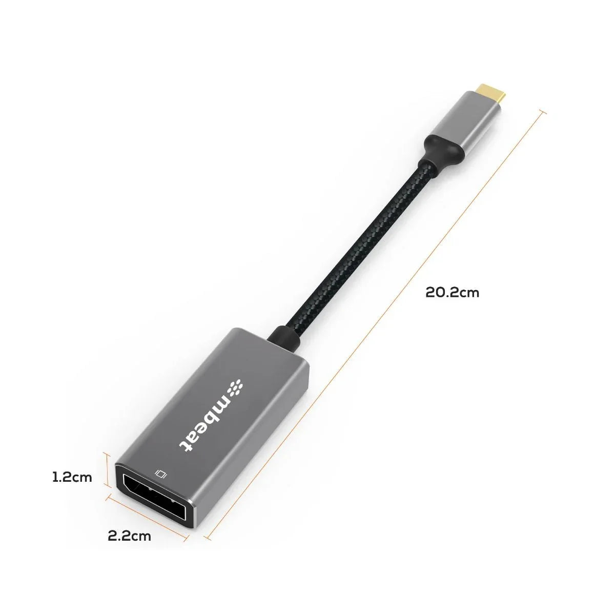 mbeat Elite USB-C to Display Port Adapter - Space Grey - Mekamart Australia