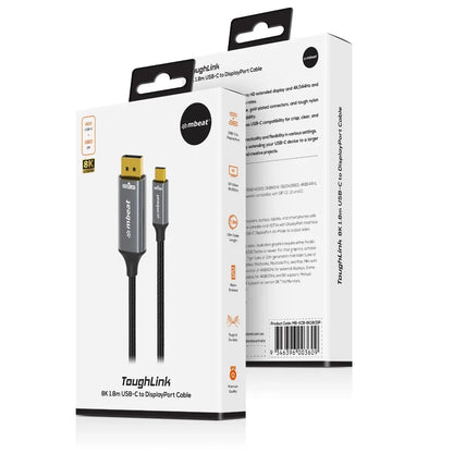 mbeat Tough Link 8K 1.8m USB-C to DisplayPort Cable - Mekamart Australia